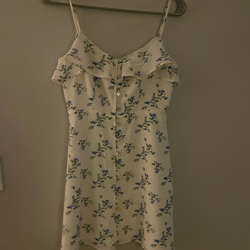 white floral dress